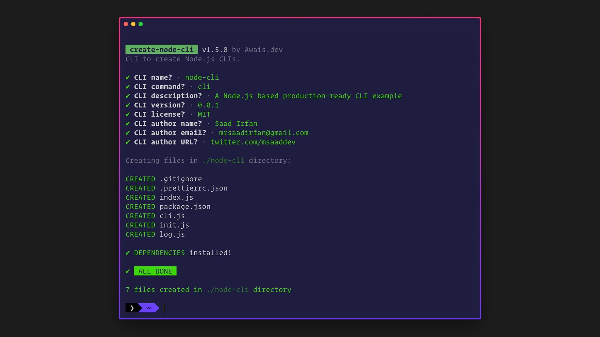 Using Node CLI